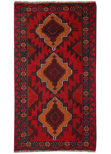 Firebrick Baluchi 3' 6 x 6' 4 - No. 62436