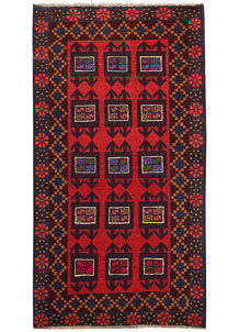 Dark Blue Baluchi 3' 7 x 6' 5 - No. 62458