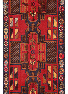 Firebrick Baluchi 2' 9 x 9' 9 - No. 62534