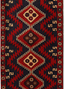 Dark Blue Baluchi 2' 7 x 6' 4 - No. 62696