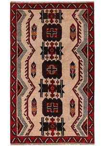 Bisque Baluchi 3' 8 x 6' - No. 62799