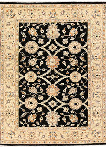 Black Oushak 5' 1 x 6' 6 - No. 62859