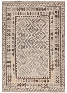Light Grey Kilim 4' 9 x 6' 9 - No. 62905