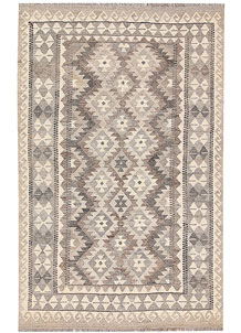 Antique White Kilim 3' 11 x 6' 6 - No. 62925
