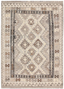 Light Grey Kilim 4' 3 x 6' - No. 62926