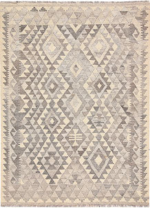 Light Grey Kilim 4' 2 x 5' 9 - No. 62934