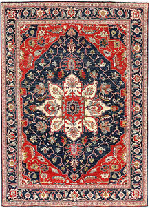 Dark Blue Serapi 5' 7 x 7' 9 - SKU 63030
