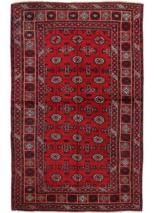 Dark Red Bokhara 3' 11 x 6' 2 - No. 63283
