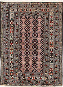 Multi Colored Bokhara 4' 3 x 5' 7 - No. 63295