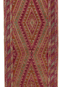 Multi Colored Mashwani 2' 8 x 12' 9 - SKU 63310