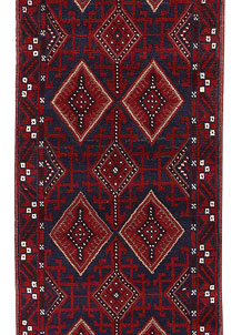 Dark Blue Mashwani 2' 6 x 11' - SKU 63324