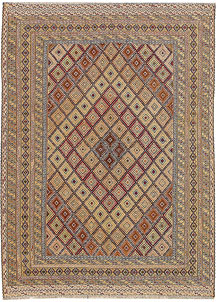 Multi Colored Mashwani 4' 9 x 6' 6 - No. 63399