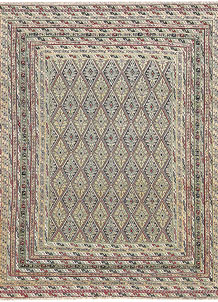 Multi Colored Mashwani 4' 10 x 6' 3 - No. 63404