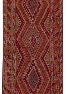 Multi Colored Mashwani 2' 6 x 12' 1 - No. 63499