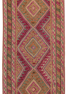 Multi Colored Mashwani 2' 7 x 12' 10 - No. 63595