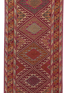 Multi Colored Mashwani 2' 6 x 11' 5 - No. 63600