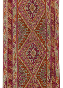 Multi Colored Mashwani 2' 4 x 12' 6 - No. 63601