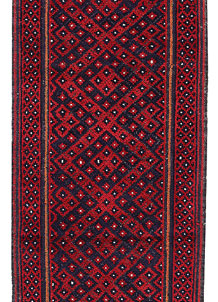Dark Red Mashwani 2' 1 x 8' 3 - No. 63637