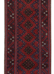 Dark Red Mashwani 1' 9 x 8' - No. 63639