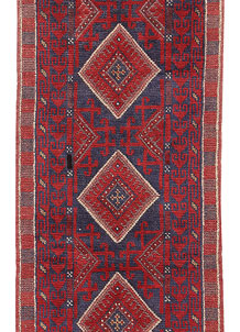 Dark Red Mashwani 2' 2 x 8' - No. 63652