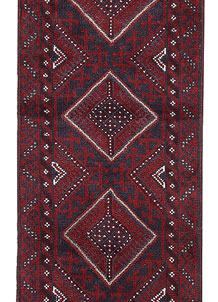 Dark Red Mashwani 1' 10 x 8' 2 - No. 63667