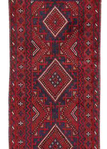 Dark Red Mashwani 2' 2 x 8' 2 - No. 63693