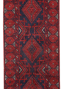 Dark Red Mashwani 2' 1 x 8' 1 - No. 63725