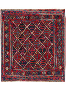 Dark Red Mashwani 3' 11 x 4' 4 - No. 63766
