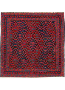 Dark Red Mashwani 3' 11 x 4' 1 - No. 63772