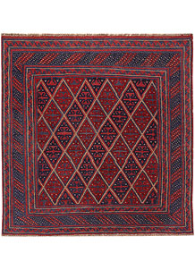 Dark Red Mashwani 3' 11 x 4' 2 - No. 63779