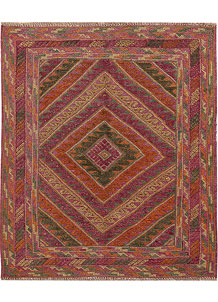 Multi Colored Mashwani 3' 8 x 4' 5 - No. 63805