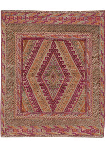 Multi Colored Mashwani 3' 7 x 4' 2 - No. 63848