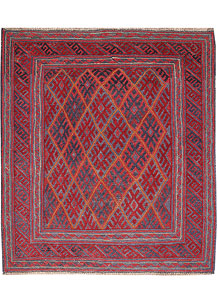 Dark Red Mashwani 3' 11 x 4' 4 - No. 63869