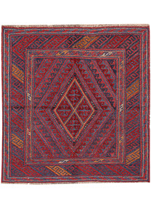 Dark Red Mashwani 3' 9 x 3' 10 - No. 63872