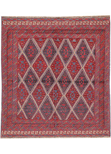 Dark Red Mashwani 3' 10 x 4' 3 - No. 63875