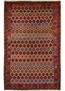 Multi Colored Baluchi 4' 2 x 6' 6 - No. 64113