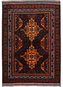 Black Baluchi 4' 6 x 6' 6 - No. 64154