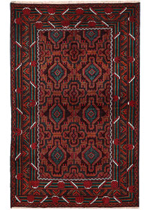 Multi Colored Baluchi 4' 4 x 6' 9 - No. 64184