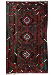 Dark Blue Baluchi 3' 7 x 6' 4 - No. 64202