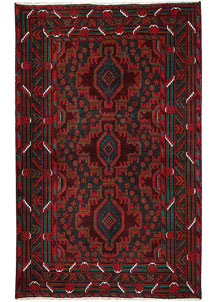 Dark Blue Baluchi 4' 2 x 6' 3 - SKU 64205