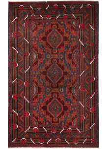 Dark Blue Baluchi 4' 1 x 6' 8 - No. 64222