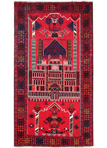 Red Baluchi 3' 5 x 6' 2 - No. 64233