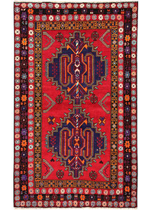 Red Baluchi 3' 10 x 6' 4 - SKU 64236