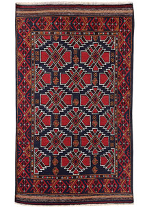 Dark Blue Baluchi 3' 5 x 6' 1 - No. 64248
