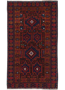 Multi Colored Baluchi 3' 4 x 5' 10 - SKU 64249
