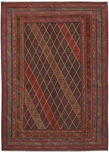 Multi Colored Mashwani 6' 11 x 9' 6 - SKU 64264