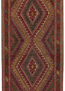 Multi Colored Mashwani 2' 7 x 12' 5 - No. 64274