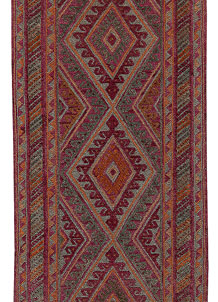 Multi Colored Mashwani 2' 7 x 11' 10 - No. 64275