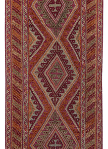 Multi Colored Mashwani 2' 7 x 12' 3 - No. 64282
