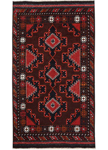 Saddle Brown Baluchi 3' 5 x 6' 2 - SKU 64303